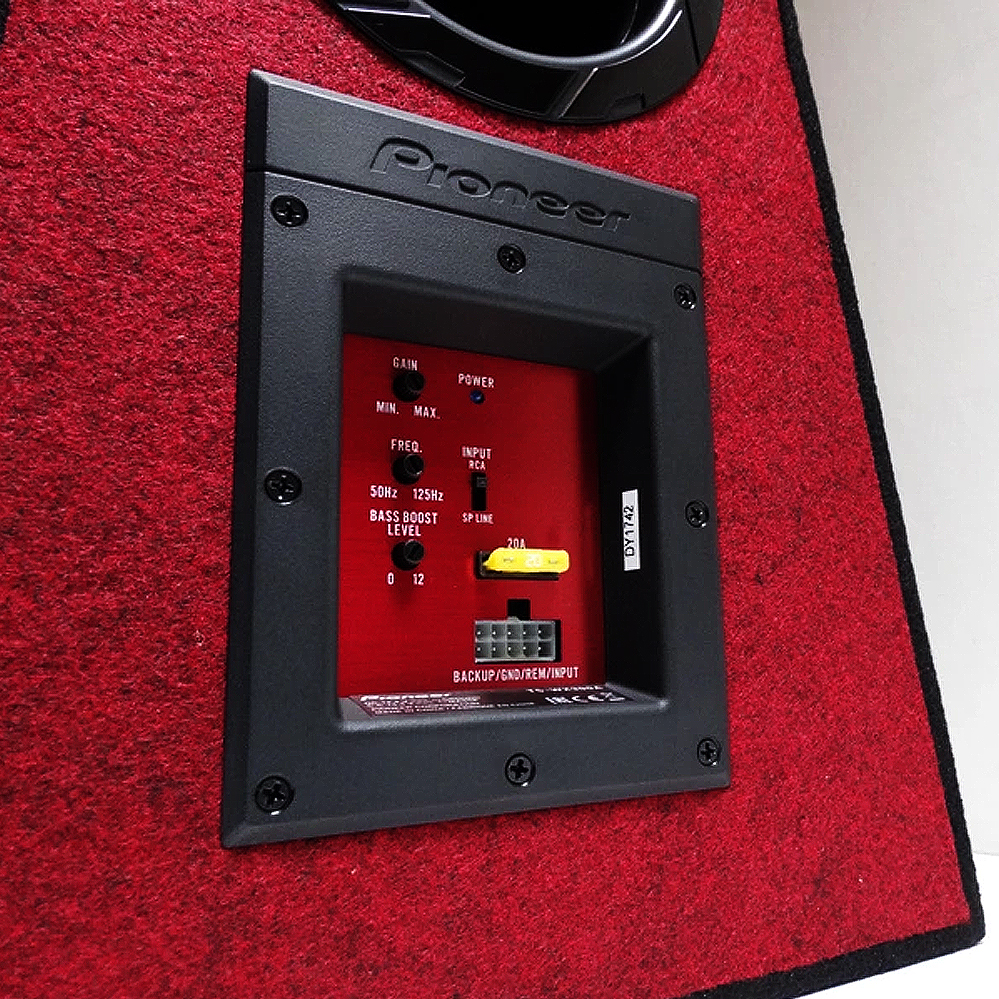 Pioneer TSWX300A 12" 1300W Amplified Car Subwoofer Bass Box With Wiring